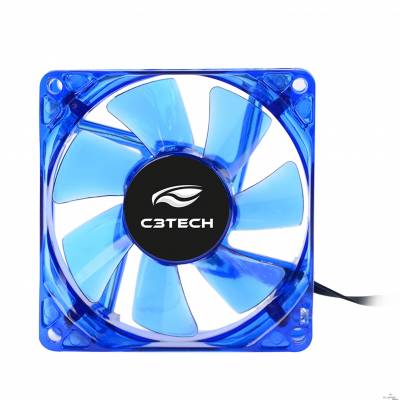cooler fan p/gabinete 80*80*25 led azul f7-l50bl c3 tech